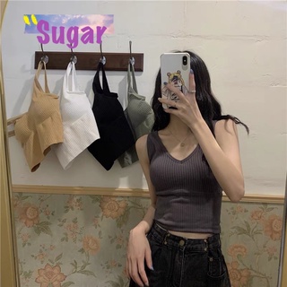 Sugar🌈พร้อมส่ง🌈 สปอร์ตบรา มีฟองน้ำในตัว ถอดซักได้ ใส่ออกกำลังกาย เก็บทรงสวย (777)