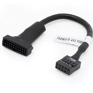 19 Pin USB 3.0 Female To 9 Pin USB 2.0 Male Motherboard Cable Adapter. 2 รุ่น usb2.0 To USB 3.0 F/M