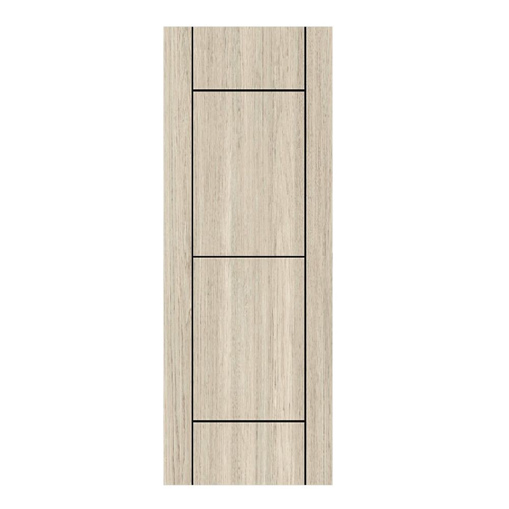 UPVC INTERIOR DOOR PARAZZO PUN04 90X220CM GRAY ประตูภายใน UPVC PARAZZO PUN02 90X220 ซม. สีเทา ประตูบ