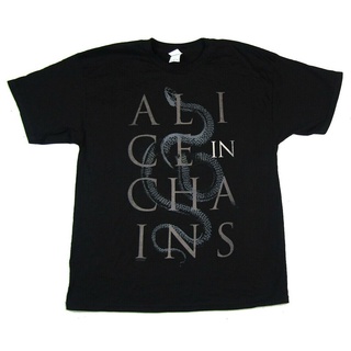 เสื้อยืด พิมพ์ลายงู Alice In Chains สวมใส่สบาย สีดําS-5XL