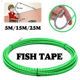 【Sale】5m/15m/25m Fish Tape Cable Push Puller Rodder POM Wire Tool