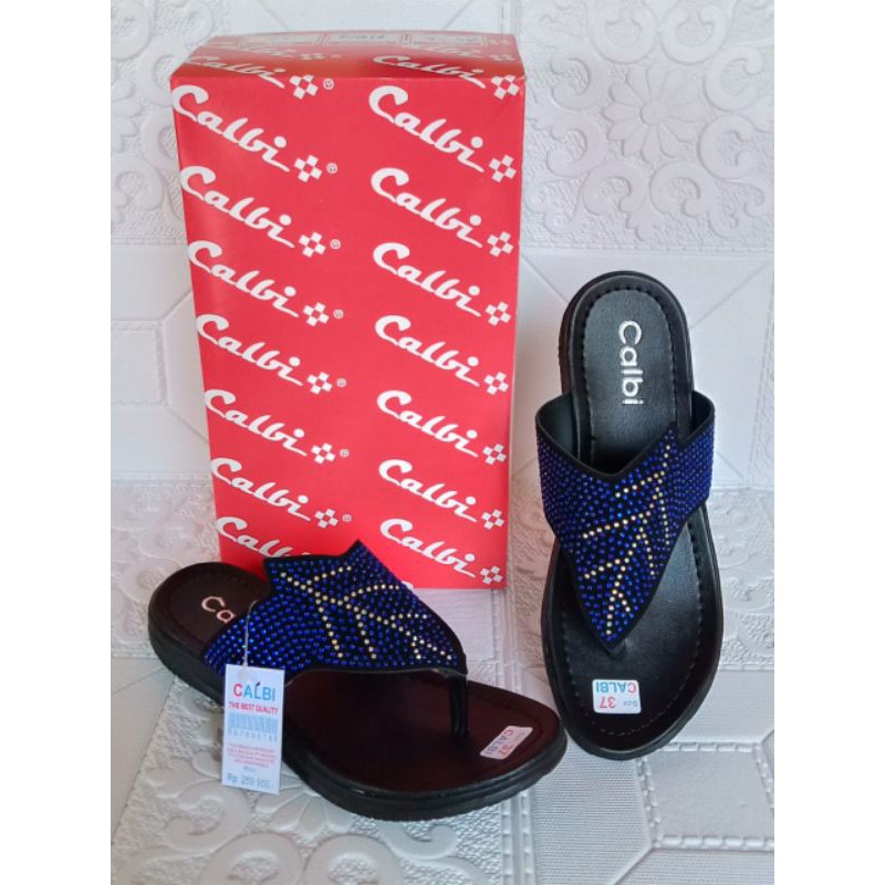 รองเท้าแตะ Calbi Teplek สําหรับผู้หญิงสีฟ้า Hk.021