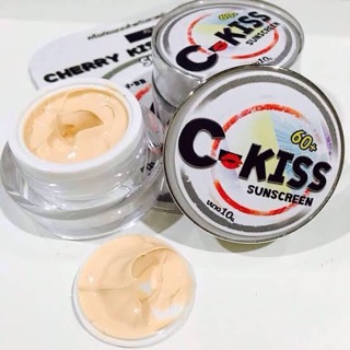 Cherry Kiss Sunscreen Cream C-Kiss SPF 60 PA+++ 10g. กันแดดซีคิส เชอร์รี่ คิส สูตร 3 in 1 ทั้งกันแดด และบีบีครีม