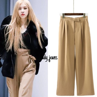 Lady_jeans #9029 ( ใส่โค้ด LADYJ8 ลด 15% ) กางเกงขายาว Rosé โรเซ่ blackpink  ผู้หญิง พร้อมส่ง