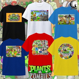 เสื้อยืด Pants vs Zombies การ์ตูน เกม เสื้อยืด ผู้ใหญ่ และ เด็ก