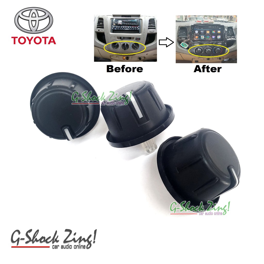 ลูกบิดแอร์ ปุ่มหมุนแอร์ ตรงรุ่น สำหรับ โตโยต้า วีโก้ Toyota Vigo เก่า ให้ไปเป็น โตโยต้า วีโก้ แชมป์ 