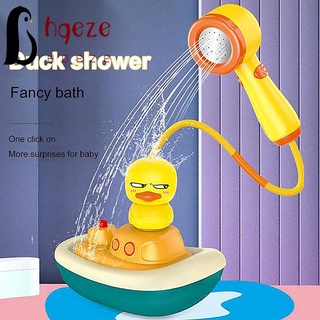 เทศกาลสงกรานต์ Baby Bath Shower Toy Cute Electric Duck Water Spray Water Game Bathtub Toy For Kids Children