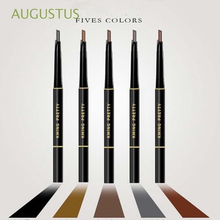 Augustus ดินสอเขียนคิ้วอัตโนมัติ สีน้ําตาล สีเทา ธรรมชาติ แปรงเขียนคิ้ว กันน้ํา ติดทนนาน เครื่องมือแต่งหน้า ที่เขียนคิ้ว