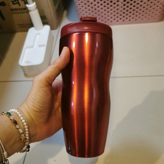 *ของสะสม* Starbucks Red Metallic 16oz. ฝาซิลิโคน