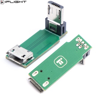 แผ่นอะแดปเตอร์ขยาย IFlight L-Type Micro USB ตัวผู้ เป็นตัวเมีย 27X9X12 มม. สําหรับเครื่องบินบังคับ FPV 1 2 ชิ้น