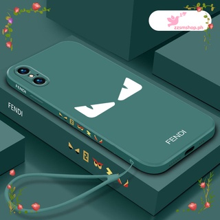 เคส iPhone X Xs Xr Xs Max เคสโทรศัพท์ ซิลิโคน TPU นิ่ม เรียบง่าย เท่ ตา ขอบตรง เคสป้องกัน