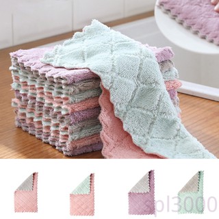 Spl - ผ้าขนหนูแบบหนาสองสีสําหรับเช็ดจาน