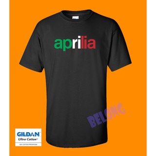 เสื้อยืดวินเทจเสื้อยืด ผ้าฝ้าย พิมพ์ลายโลโก้ธงชาติอิตาลี Aprilia พลัสไซซ์ สําหรับผู้ชายS-5XL