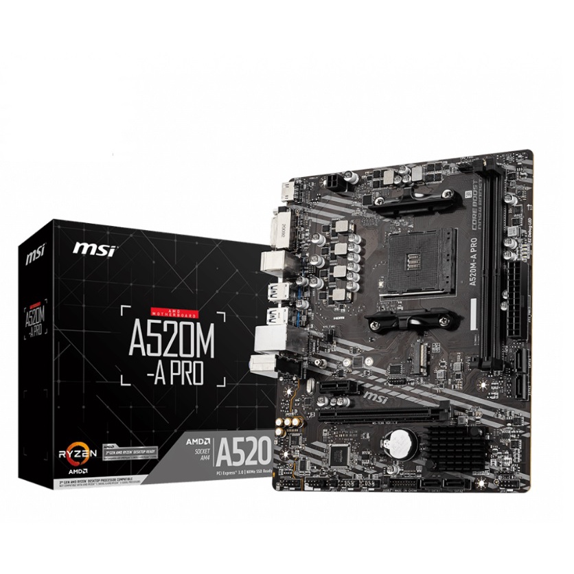 MAINBOARD (AM4) MSI A520M-A PRO (รับประกัน3ปี)