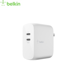 Belkin BOOST CHARGE Dual USB-C PD GaN Wall Charger 68W หัวชาร์จบ้านเกรดพรีเมี่ยม สำหรับ iPhone/ Android(ของแท้100%)