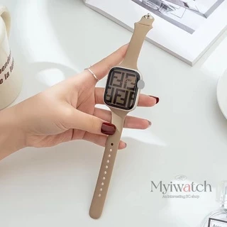 【25 สี】สายนาฬิกาข้อมือยาง แบบนิ่ม สีแคนดี้ สําหรับ iwatch 45/41/44/40 มม. 38 มม. 42 มม. iwatch series 8 7 6 5 SE 4 3 2