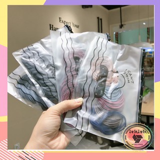 🔥พร้อมส่ง🔥 ยางรัดผม ไนล่อนบรรจุในซอง 100 เส้น ขนาดเส้นเล็ก ยางแบบยืดหยุ่น ยางรัดผมเกาหลี