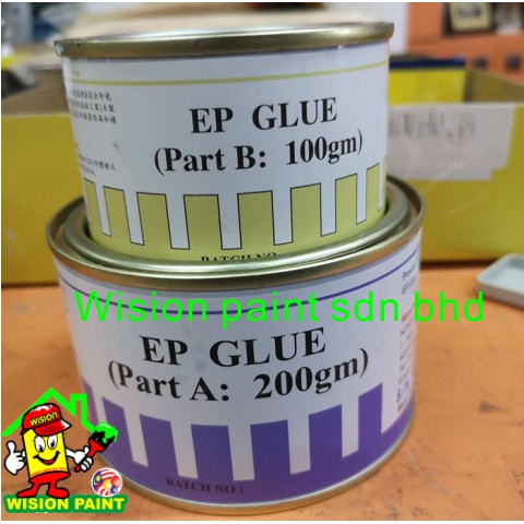 Kossan EP Glue 300GM ชุด ( Part A 200GM + Part B 100GM ) กาวสําหรับใช้งานต่อไม้, ค็อกเทล, เซรามิก, พ