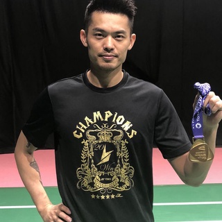 เสื้อยืด ลายมงกุฎแบดมินตัน Lin Dan 20 แบบแห้งเร็ว สําหรับผู้ชาย และผู้หญิง