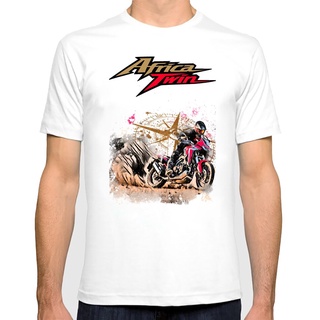 คอตต้อนคอกลมเสื้อยืดลําลอง แขนสั้น พิมพ์ลาย Hon Africa Twin Crf 1000l สไตล์วินเทจ สําหรับผู้ชายS-5XL