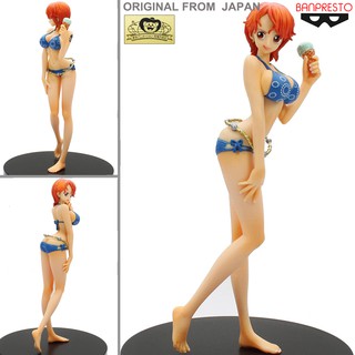 Figure งานแท้ Original แมวทอง Banpresto One Piece วันพีซ เต็มพิกัดสลัดจอมลุย วันพีช Nami นามิ