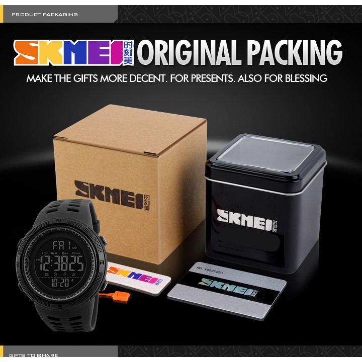 SKMEI นาฬิกาข้อมือผู้ชายดิจิตอล ของแท้ 100% พร้อมกล่องและใบครบเซ็ต รุ่น SK-1251 สไตล์สปอร์ต #8