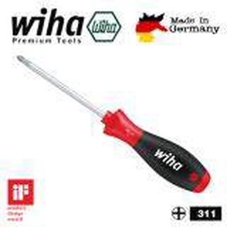 Wiha 311 ไขควงปากแฉกด้ามนิ่ม ดำ-แดง งานหนัก No.03739 ขนาด PH2x418mm.