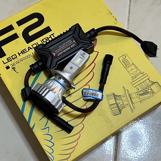 ไฟหน้า F2 LED ขั้ว H7 ไฟสีขาวสว่างมาก “ ของใหม่ “ ใส่มอเตอร์ไซค์ รถยนต์ได้หมด