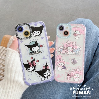 เคสโทรศัพท์มือถือแบบนิ่ม TPU ลายการ์ตูน Kuromi Melody น่ารัก สําหรับ Samsung Galaxy S22 S21 S20 Plus Note 20 Ultra FE Lite A30 A20 M53 M52 M33 M23 F23 M10 J5 J7 J4 Prime Plus +