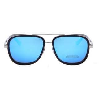 ﻿MERRYSTORE แว่นกันแดด รุ่น MSP035/ IRON MAN Silver frame Blue Mirror Leans