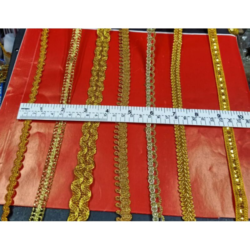 ลูกไม้เทปดิ้นทอง 💞 สำหรับตกแต่ง🏄🏻‍♀️🌷