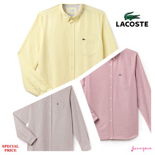 LACOSTE MENS REGULAR FIT COTTON OXFORD SHIRT