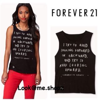 Forever21 : Black Print Tee