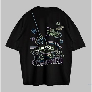 เสื้อยืดสีขาวเสื้อยืด ขนาดใหญ่ พิมพ์ลาย Toy Story Motif สําหรับผู้ชาย และผู้หญิง 2022S-4XL