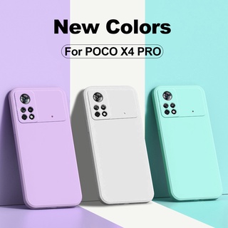 เคสซิลิโคนนิ่ม ทรงสี่เหลี่ยม กันกระแทก ป้องกันเลนส์กล้อง สําหรับ Xiaomi Poco X4 Pro 5G X4Pro Pocophone X4 Pro