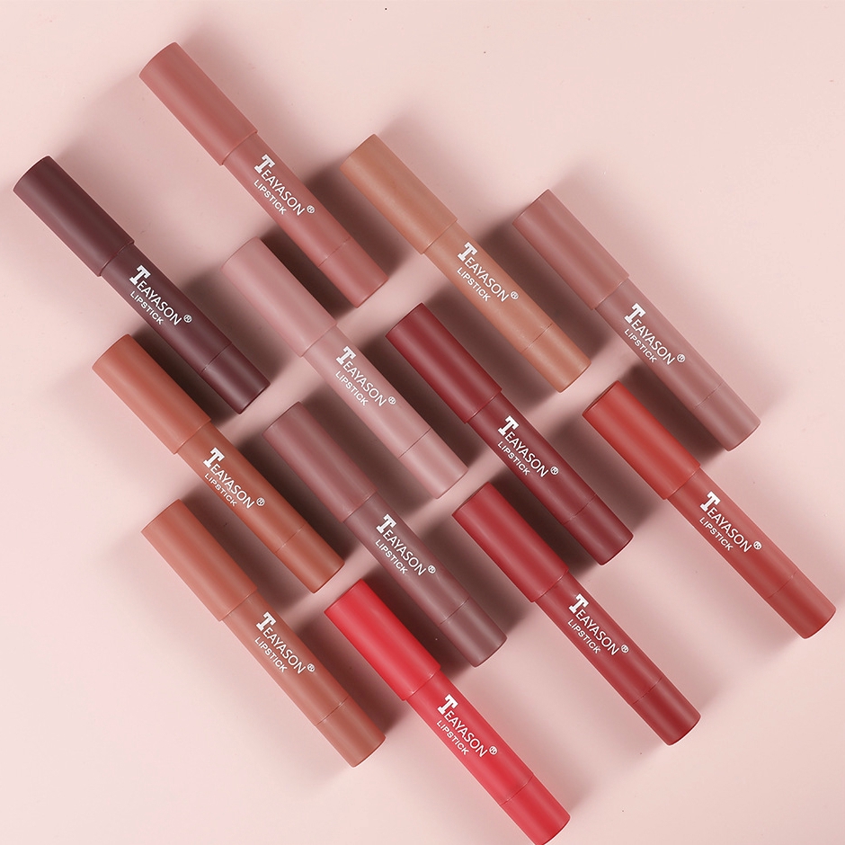Teayason ลิปสติก เนื้อแมตต์กํามะหยี่ กันน้ํา 12 สี เซ็กซี่ สีแดง สีน้ําตาล สีนู้ด ราคา ถูกที่สุด ดีลบีเคเค แกลเลอรีภาพที่ 9