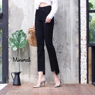 Korea flare jeans in black