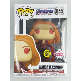 Funko Pop Marvel Avengers Endgame - Wanda Maximoff [ เรืองแสง ] : 855 (กล่องมีตำหนินิดหน่อย) แบบที่ 3