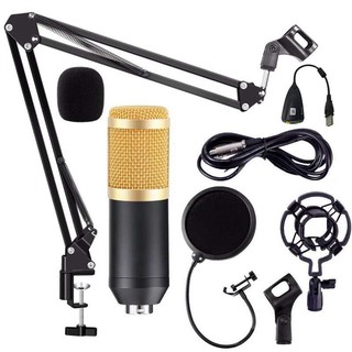 พร้อมส่ง ไมค์อัดเสียง คอนเดนเซอร์ Condenser Mic Microphone รุ่น BM800 พร้อมขาตั้งไมค์โครโฟน