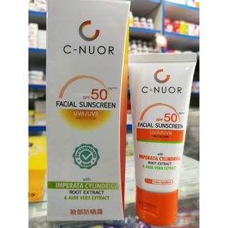 c-nuor facial sunscreen SPF50 pa+++ 30  g กันแดดพร้อมบำรุงผิว (ใช้ดีนะ ผิวดูสุขภาพดี!!!!)