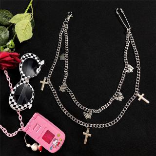 Retro cross butterfly hip-hop fashion trend waist chain