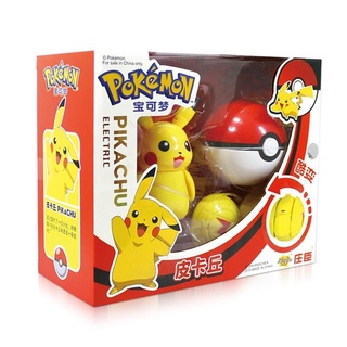 POKEMON Pikachu Pet Package Anak Figure Pokemon Pokeball Deformation Pikachu Toy Charmander Mewtwo