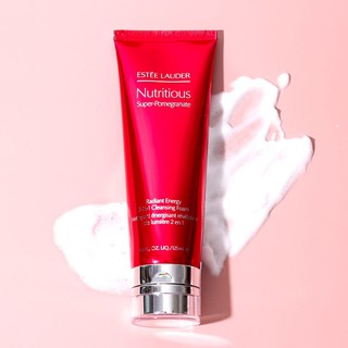 NEW ESTEE LAUDER Nutritious Super-Pomegranate Radiant Energy 2-in-1 Cleansing Foam 125ml ผิวสะอาด สดชื่น และกระจ่างใส