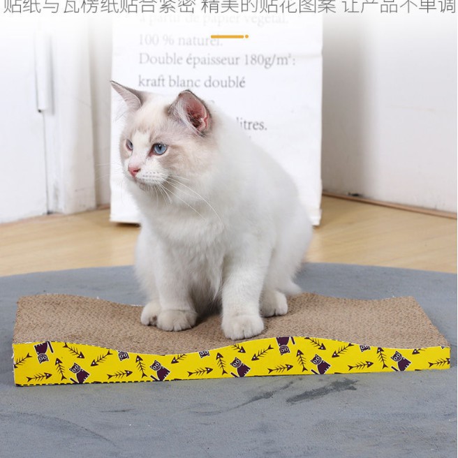ที่ฝนเล็บแมว แผ่นลับเล็บแมว กระดาษลูกฟูก ของเล่นสำหรับน้องแมว พร้อมส่ง