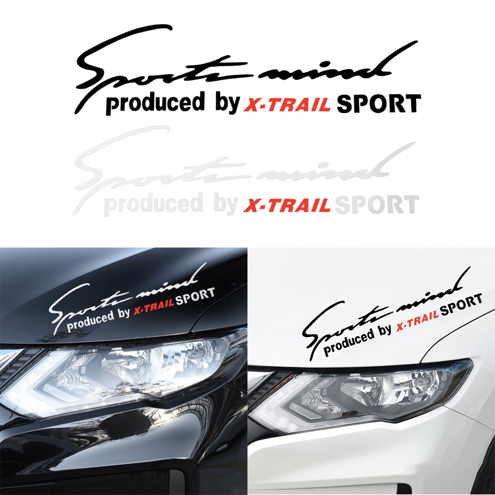 รถสะท้อนแสงโคมไฟคิ้วไฟหน้ากีฬาสัญลักษณ์สติกเกอร์ตกแต่งสําหรับ Nissan X-trail Xtrail T31 T32 อุปกรณ์เ