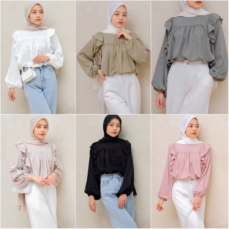 EMILY BLOUSE EDMEE OUTFIT