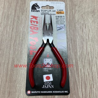 KEIBA คีมปากแหลม ด้ามบาง 5" รุ่น T-305S Long Nose Side Cutting Pliers