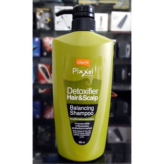 แชมพู โลแลน / LOLANE Pixxel Detoxifier Hair &amp; Scalp Balancing Shampoo ปริมาณสุทธิ 500 มล.