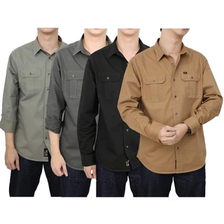 ฺBOVY SHIRT เสื้อเชิ้ตสลิมแขนยาว ทรงสวย เท่ห์มีสไตล์ หลากสี-BBS33871