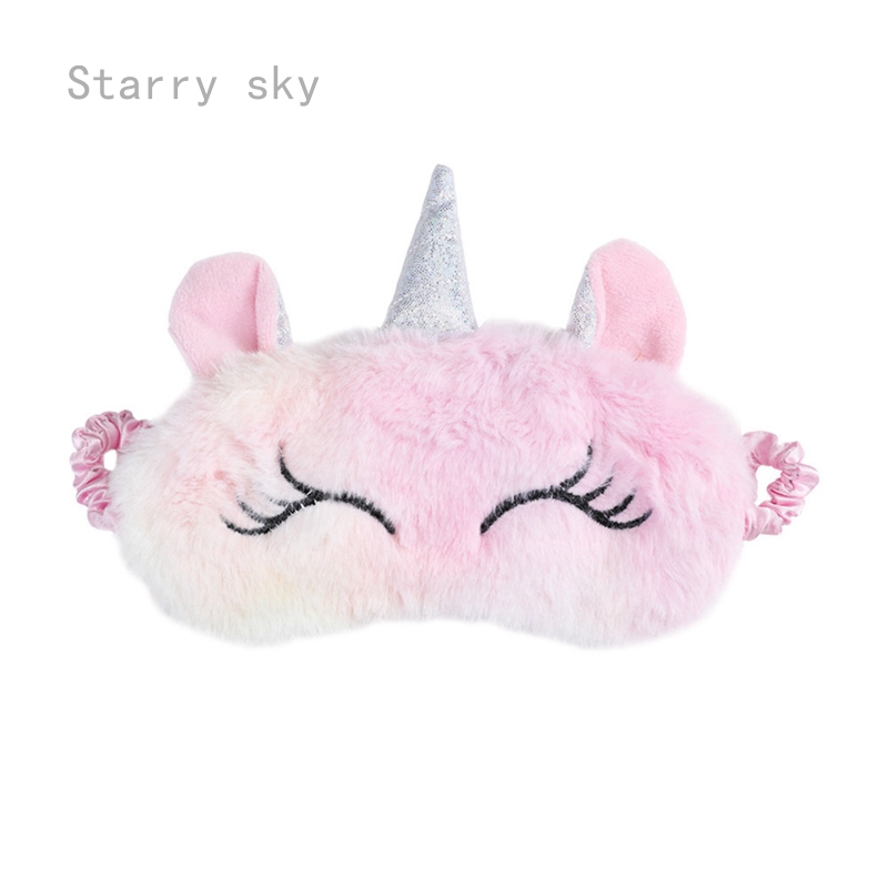 Cute Sleep Unicorn Mask Eye Shade Cover สําหรับเด็ก Blindfold Vogue Wxm
